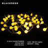 BLACKDEER Solar String Lights Outdoor 100 Led Crystal Globe LightsWaterproof USB Battery Powered Patio Light for camping tent