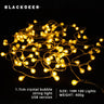 BLACKDEER Solar String Lights Outdoor 100 Led Crystal Globe LightsWaterproof USB Battery Powered Patio Light for camping tent