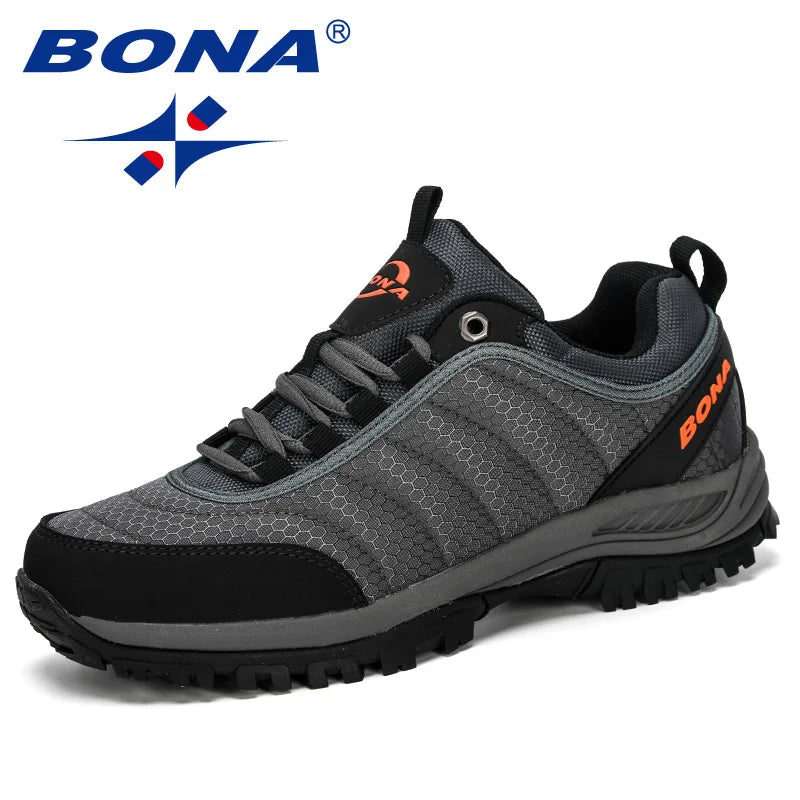 BONA New Arrival Hiking Shoes Man Mountain Climbing Shoes Outdoor Trainer Footwear Men Trekking Sport Sneakers Male Comfy