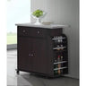 BOUSSAC Kitchen Cart with Spice Rack & Towel Rack, Kitchen Island Table ,Kitchen Cart，Kitchen Islands & Trolleys