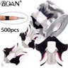 BQAN Leopard French Nail Form Tips Gold Nail Extension Art Tools For Nails Gel Extension Sticker Acrylic Manicure Tip