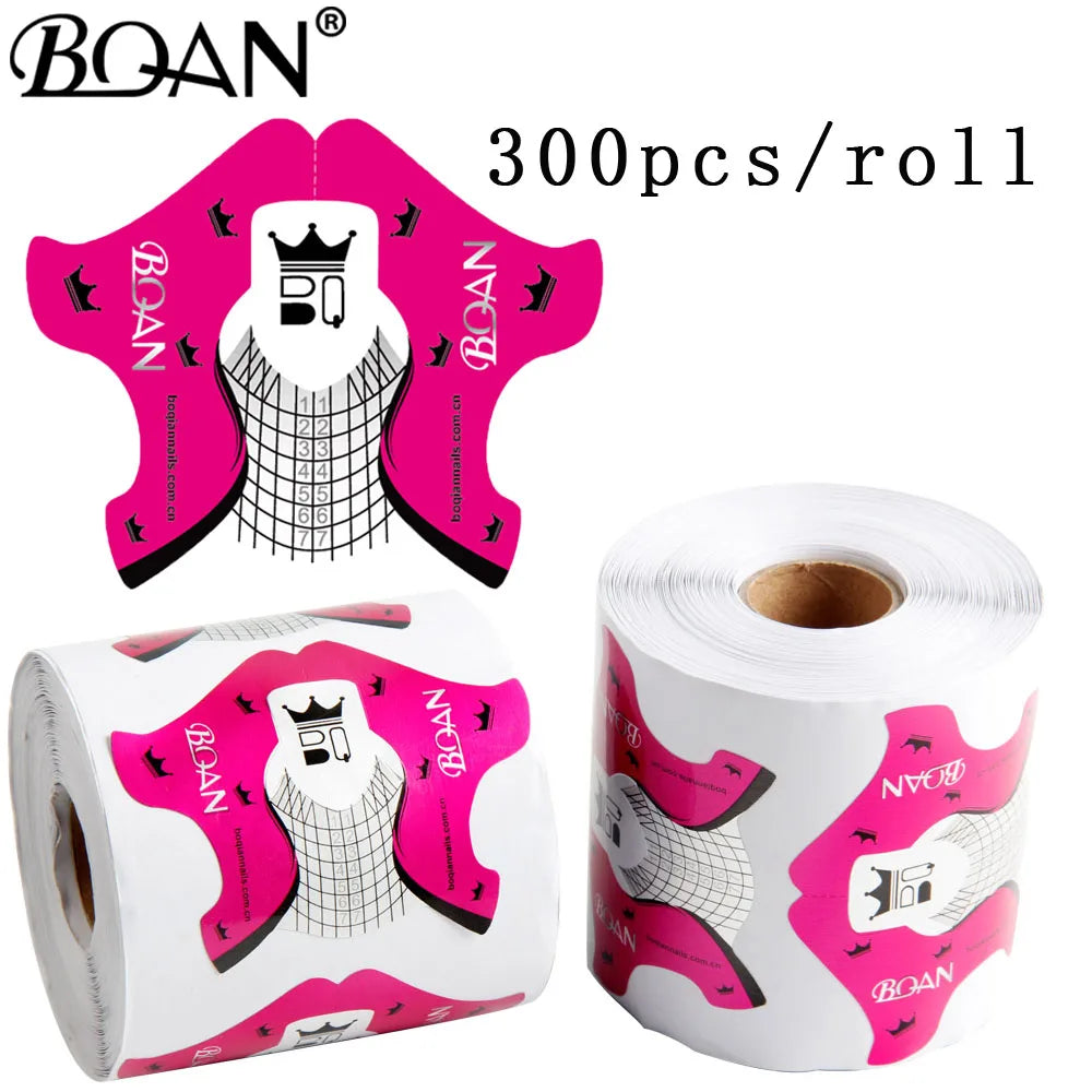 BQAN Leopard French Nail Form Tips Gold Nail Extension Art Tools For Nails Gel Extension Sticker Acrylic Manicure Tip