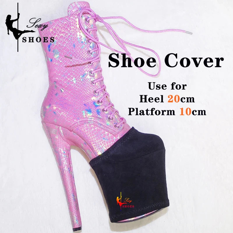 BX-Shoe Protectors 20cm Steel Polo Dance Shoe Covers Various Colors Wear-resistant Flannel Purple Black Yellow Boots Protection