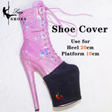 BX-Shoe Protectors 20cm Steel Polo Dance Shoe Covers Various Colors Wear-resistant Flannel Purple Black Yellow Boots Protection