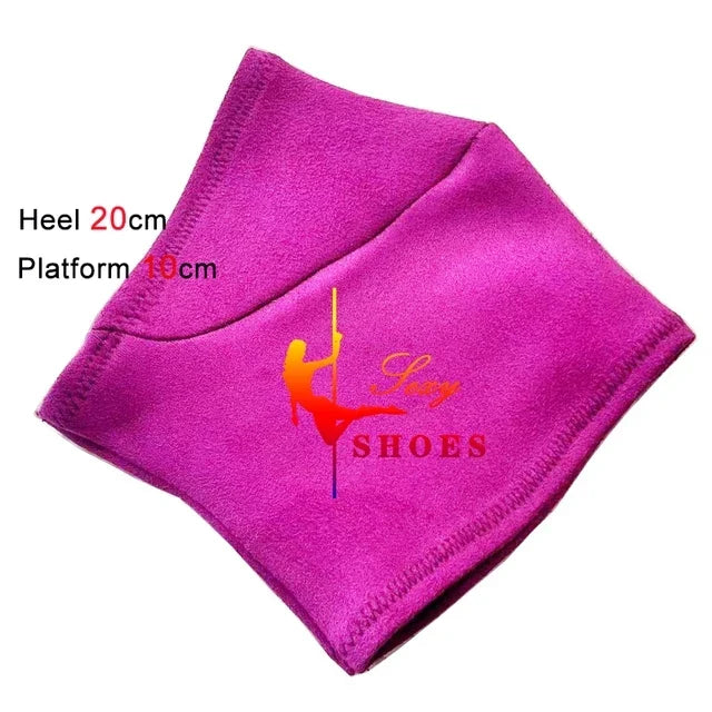 BX-Shoe Protectors 20cm Steel Polo Dance Shoe Covers Various Colors Wear-resistant Flannel Purple Black Yellow Boots Protection