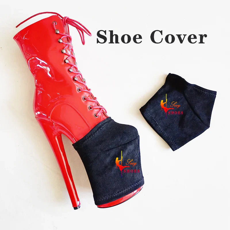 BX-Shoe Protectors 20cm Steel Polo Dance Shoe Covers Various Colors Wear-resistant Flannel Purple Black Yellow Boots Protection
