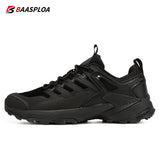 Baasploa 2023 New Men's Hiking Shoes Outdoor Safety Shoes Waterproof Anti-Skid Sneaker Wear-Resistant Sneakers Fashion Male Shoe