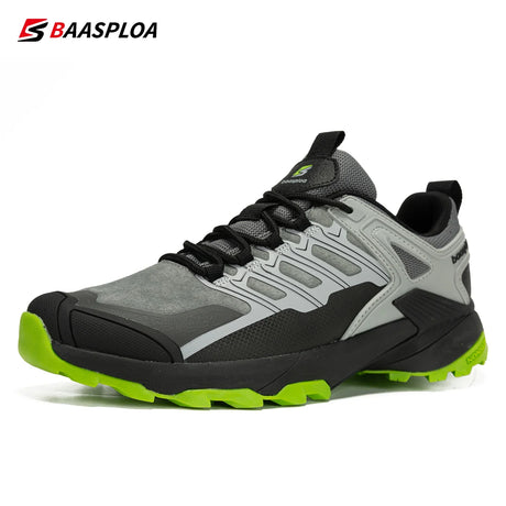 Baasploa 2023 New Men's Hiking Shoes Outdoor Safety Shoes Waterproof Anti-Skid Sneaker Wear-Resistant Sneakers Fashion Male Shoe