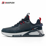 Baasploa Men Casual Waterproof Running Shoes Fashion Leather Skateboard Shoes Non-slip Wear-resistant Male Sport Shoes New