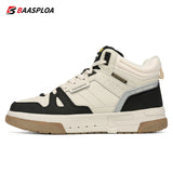 Baasploa Men Winter Sneakers Casual Skateboard Shoes for Men Waterproof Plush Warm Cotton Shoes Non-Slip Outdoor Male Sneakers