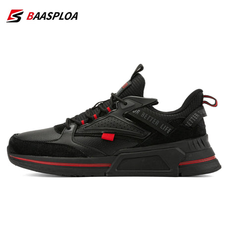 Baasploa New Men Shoes Comfortable Walking Shoes High Quality Fashion Men Sneakers Non-slip Breathable Male Leather Sneakers