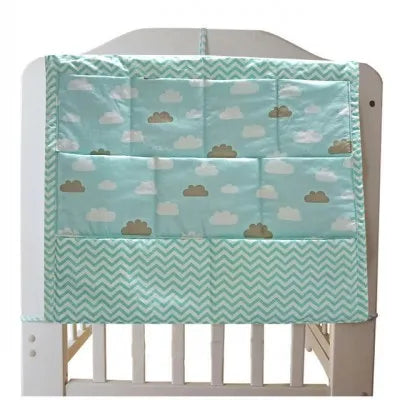 Baby Bed Hanging Storage Bag Newborn Crib Diaper Organizer Toy Diaper Pocket for Baby Bedding Set Nursery 50*60CM