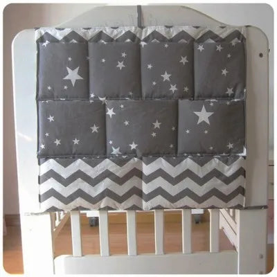 Baby Bed Hanging Storage Bag Newborn Crib Diaper Organizer Toy Diaper Pocket for Baby Bedding Set Nursery 50*60CM