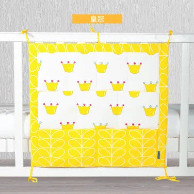 Baby Bed Hanging Storage Bag Newborn Crib Diaper Organizer Toy Diaper Pocket for Baby Bedding Set Nursery 50*60CM