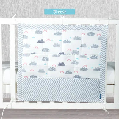 Baby Bed Hanging Storage Bag Newborn Crib Diaper Organizer Toy Diaper Pocket for Baby Bedding Set Nursery 50*60CM