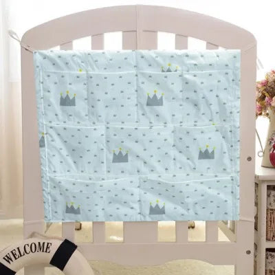 Baby Bed Hanging Storage Bag Newborn Crib Diaper Organizer Toy Diaper Pocket for Baby Bedding Set Nursery 50*60CM