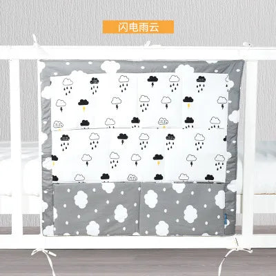 Baby Bed Hanging Storage Bag Newborn Crib Diaper Organizer Toy Diaper Pocket for Baby Bedding Set Nursery 50*60CM