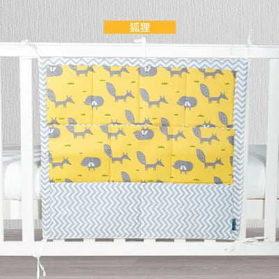 Baby Bed Hanging Storage Bag Newborn Crib Diaper Organizer Toy Diaper Pocket for Baby Bedding Set Nursery 50*60CM