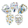 Baby Bibs 5Pcs/Lot Cotton Bibs Cartoon Print Saliva Towel Baby Boys Girls Bibs Newborn Feeding Bibs Unisex Cute Bandana Bibs