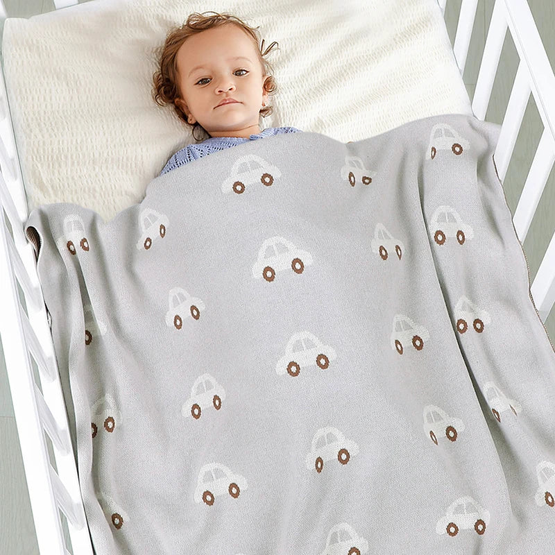 Baby Blankets Breathable Newborn Boy Girl Swaddle Wrap Receiving 100*80cm Infant Cotton Knitted Stroller Bassinet Nursery Quilts