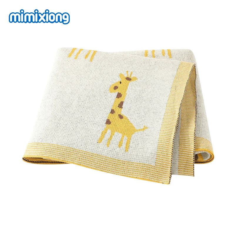 Baby Blankets Newborn Swaddle Wrap 100*80 CM Cotton Knitted Infant Kids Stroller Bedding Quilt Super Soft Children's Accessories