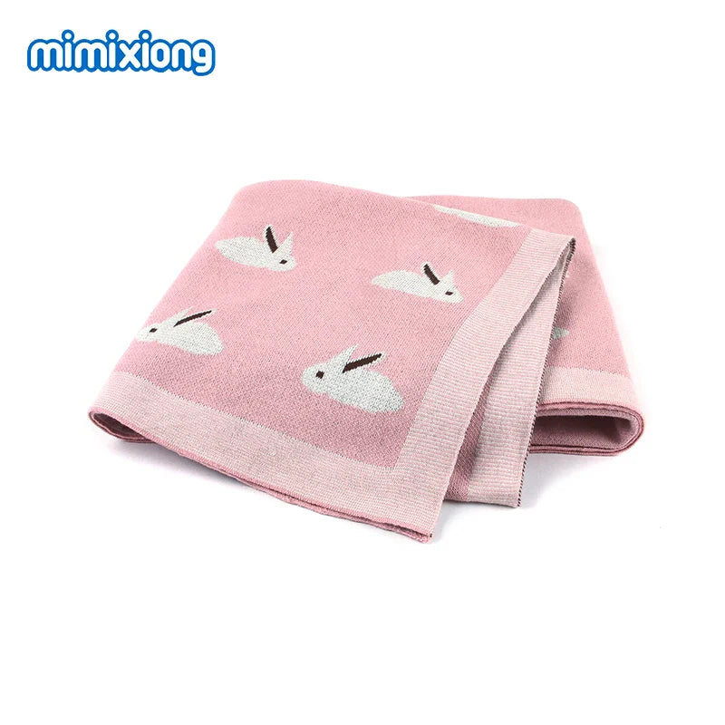 Baby Blankets Newborn Swaddle Wrap 100*80 CM Cotton Knitted Infant Kids Stroller Bedding Quilt Super Soft Children's Accessories