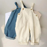 Baby Boy Solid Denim Overalls Child Jean Bib Pants Infant Jumpsuit Children's Clothing Kids Overalls Autumn Girls Outfits