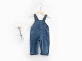 Baby Boy Solid Denim Overalls Child Jean Bib Pants Infant Jumpsuit Children's Clothing Kids Overalls Autumn Girls Outfits