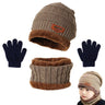 Baby Boys Winter Warmer Kids Fleece Hat Scarf and Gloves Set Children Knitted Hat Beanies Cap Neck Scarf Glove Suit For Kids