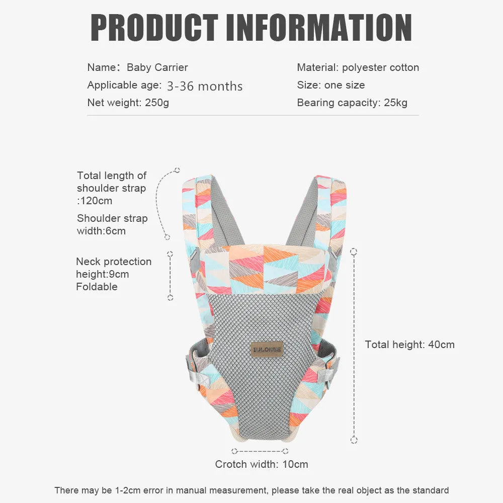 Baby Carrier, Bag Portable Ergonomic Backpack Newborn To Toddler Front and Back Holder Kangaroo Wrap Sling Baby Accessories