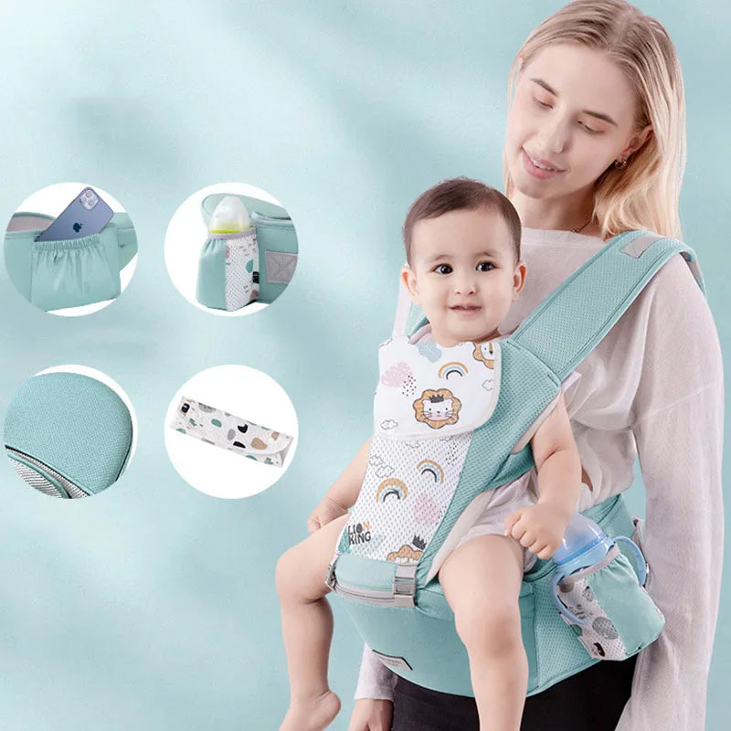 Baby Carrier Waist Stool With Storage Bag Kangaroo Shoulder Swaddle Sling Infant Kid Wrap Ergonomic Backpack Hipseat