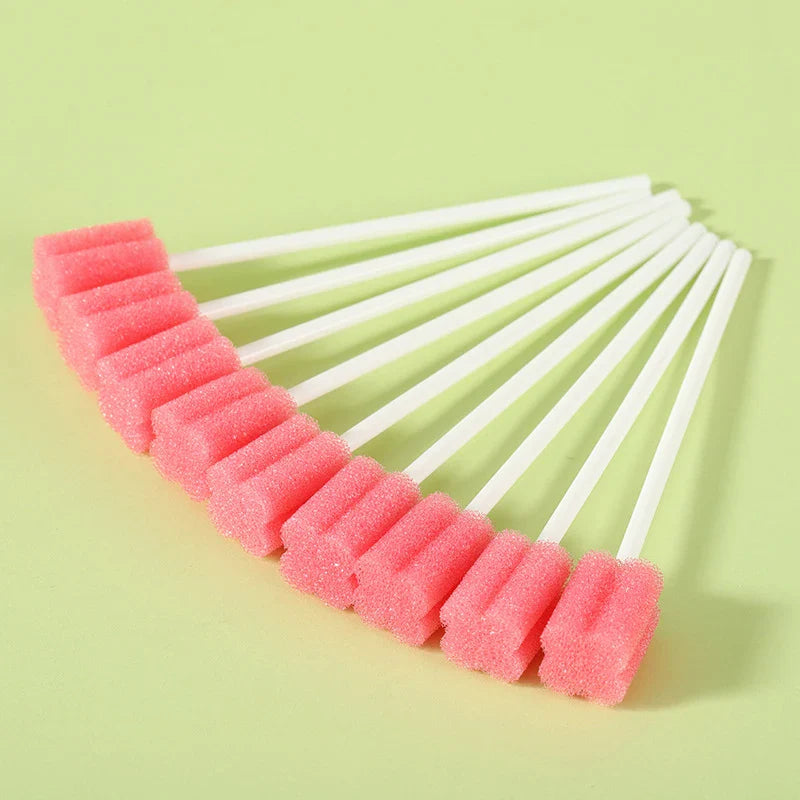 Baby Cleaning Toothbrush Disposable Oral Swabs Sterile Sponge Mouth Swabs Oral Cavity Cleaning 50PCS