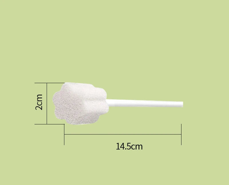 Baby Cleaning Toothbrush Disposable Oral Swabs Sterile Sponge Mouth Swabs Oral Cavity Cleaning 50PCS