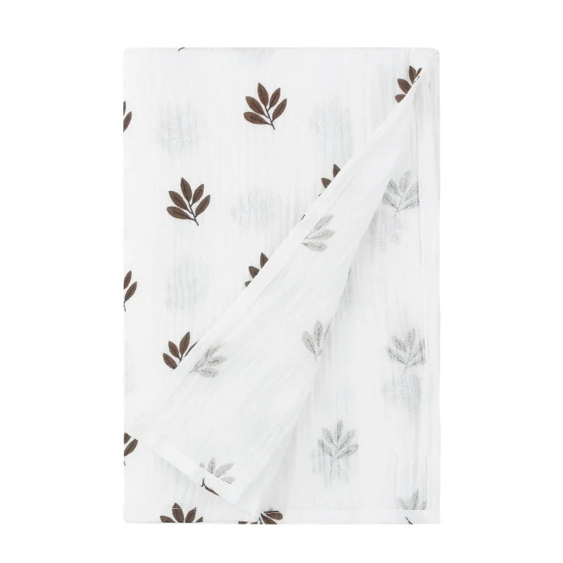 Baby  Crepe-Cotton Floral Wrap Blanket Infant Blanket Beach-Towel Crib Sheet Non-fluorescent Newborn Blanket