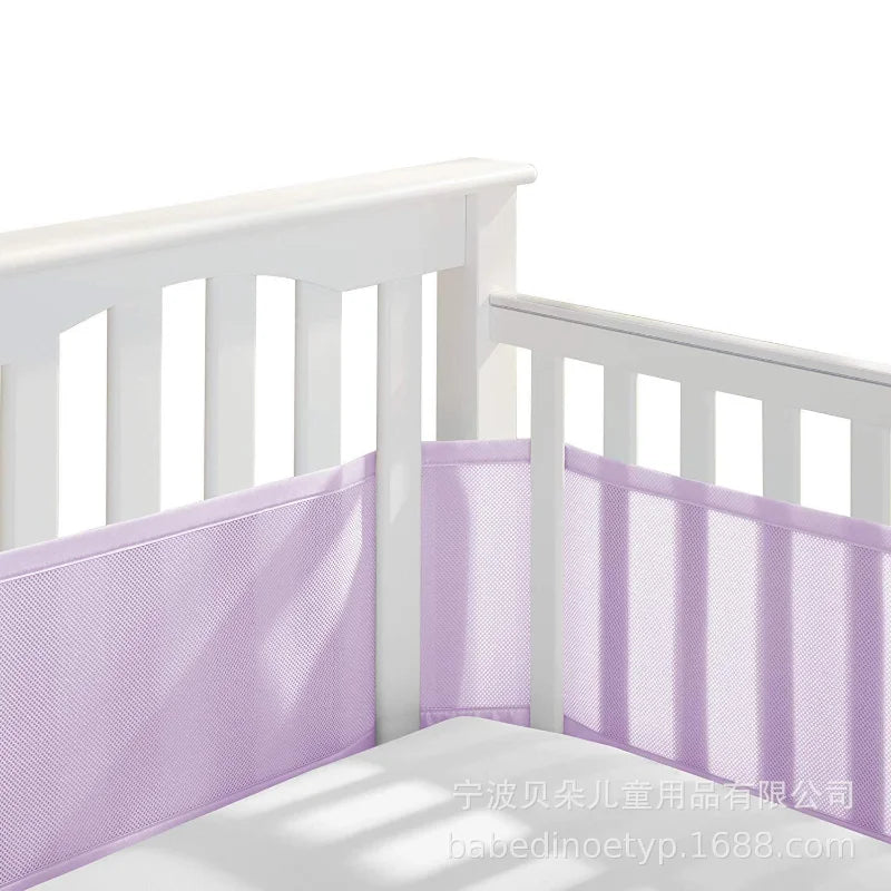 Baby Crib Fence 3D Breathable Anti-collision Bedding Kit Detachable Sandwich Bedspread In Spring and Summer Playpen for