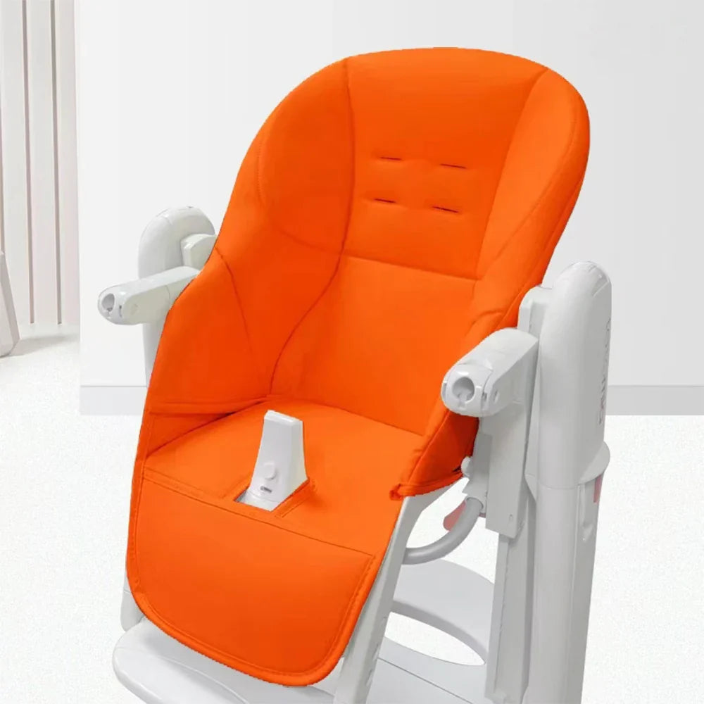 Baby Dinner Chair Cushion For Peg Perego Tatamia Series Bebe High Chair Seat Case PU Leather Cover Child Accessories