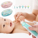 Baby Electric Nail Care Tools 6-in-1 Multi Head Electric Nail Sharpener Baby Manicure Anti Pinch Baby Nail Care Clipper Set