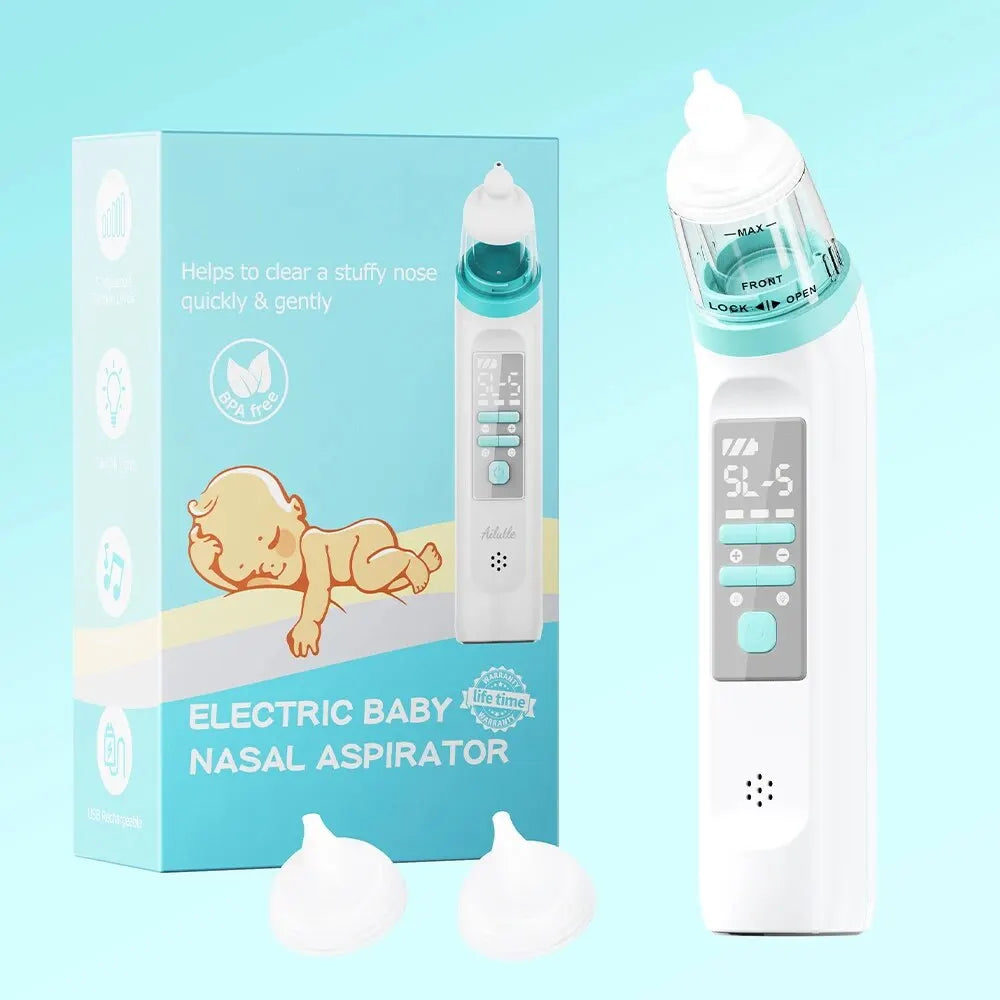 Baby Electric Nasal Absorber Nose 5 Levels Adjustable Silicone Silent Cleaner Obstruction Rhinitis Child Suction Aspirator Tool