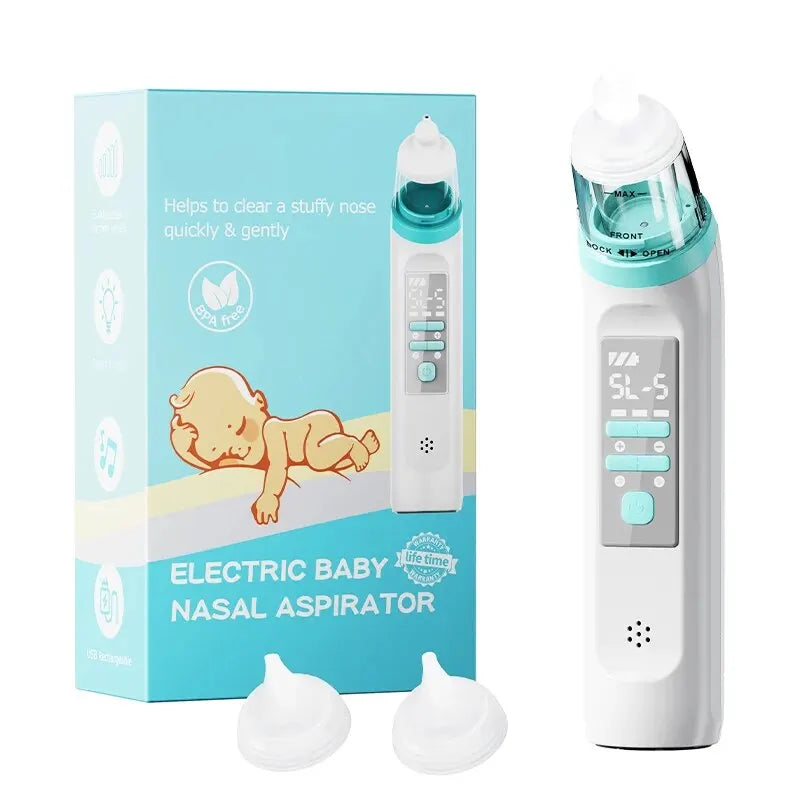 Baby Electric Nasal Absorber Nose 5 Levels Adjustable Silicone Silent Cleaner Obstruction Rhinitis Child Suction Aspirator Tool