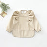 Baby Feeding Bibs With Pocket For Newborn Angel Wings Kids Waterproof Long Sleeve Art Smock Baby Stuff Anti-dirty Dinning Apron