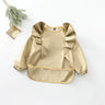 Baby Feeding Bibs With Pocket For Newborn Angel Wings Kids Waterproof Long Sleeve Art Smock Baby Stuff Anti-dirty Dinning Apron