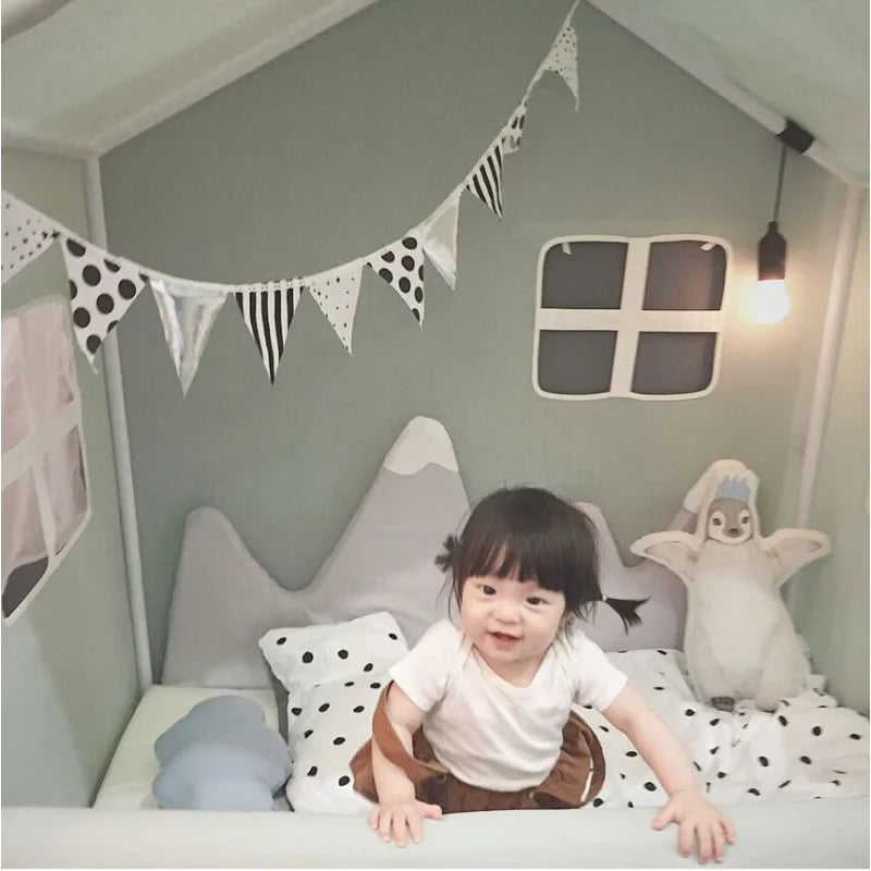 Baby Fence Children's Pure Cotton Anti-collision  Decoration Bed Surround   Bedding with Detachable and Washable Stitching