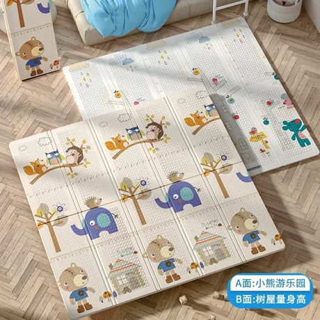 Baby Folding Crawling Activity Mat Kids Cartoon Waterproof Crawling Game Carpet Double-sided New Children's Carpet Soft Foam Pad