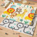 Baby Folding Crawling Activity Mat Kids Cartoon Waterproof Crawling Game Carpet Double-sided New Children's Carpet Soft Foam Pad