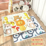 Baby Folding Crawling Activity Mat Kids Cartoon Waterproof Crawling Game Carpet Double-sided New Children's Carpet Soft Foam Pad