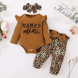 Baby Girl Clothes Newborn Infant Autumn 3Pcs Set Cotton Romper Dot Pants Headband fall Outfits Clothes Baby Girls Clothing Suit