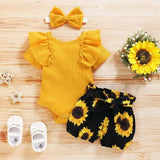 Baby Girl Clothes Newborn Infant Autumn 3Pcs Set Cotton Romper Dot Pants Headband fall Outfits Clothes Baby Girls Clothing Suit