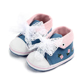 Baby Girl Shoes White Lace Floral Embroidered Soft Shoes Prewalker Walking Toddler Kids Shoes First Walker free shipping