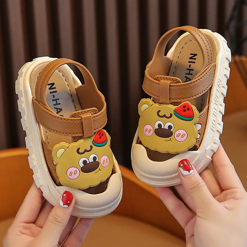 Baby Girls Shoes Hole Sandals 2023 New Children‘s Shoes Beach Indoor Cute Non-slip Soft Bottom Boys Sandals Kids Sandals