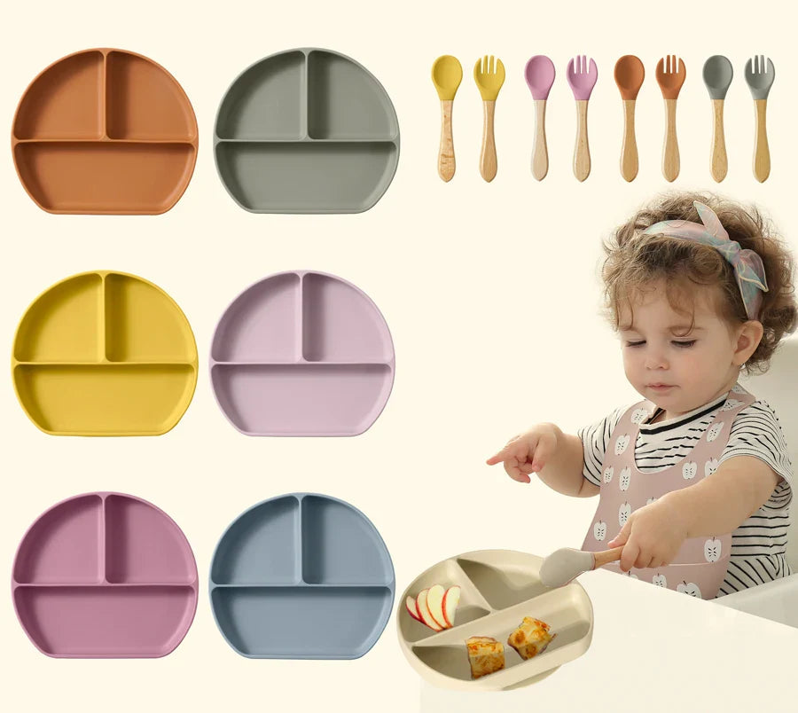 Baby Items With Free Shipping Silicone Baby Cups Bowls Bibs Suction Dishes Utensils Sets 100% Food Grade Silicone Baby Stuff